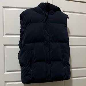 Zara Men's Dark Blue Puffer Vest